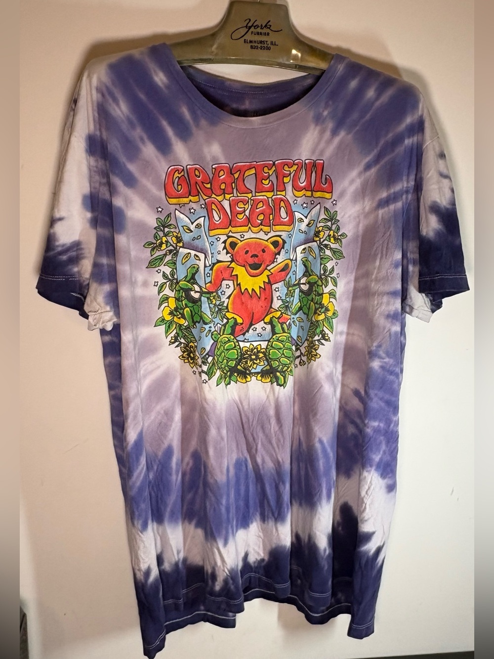Grateful Dead Men's Tie-Dye Graphic Tee - Purple - 2X